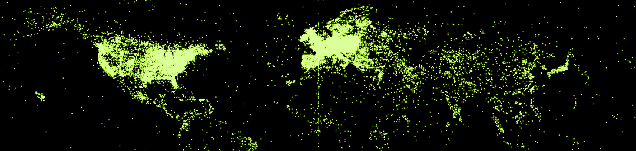 Pollution lumineuse mondiale, par Domini Alvarez